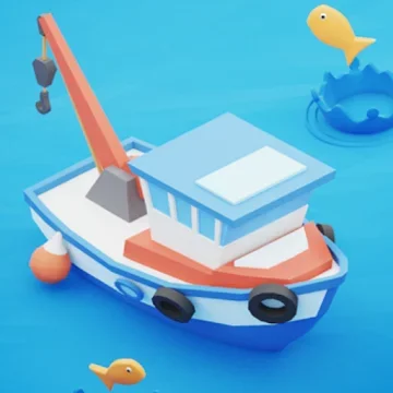 Fish idle: hooked tycoon. Your own fishing boat